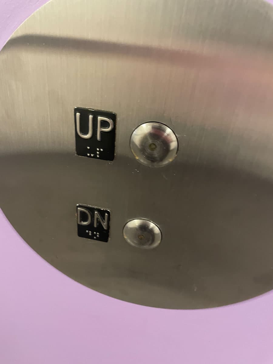 Elevator buttons, pressure activated switches