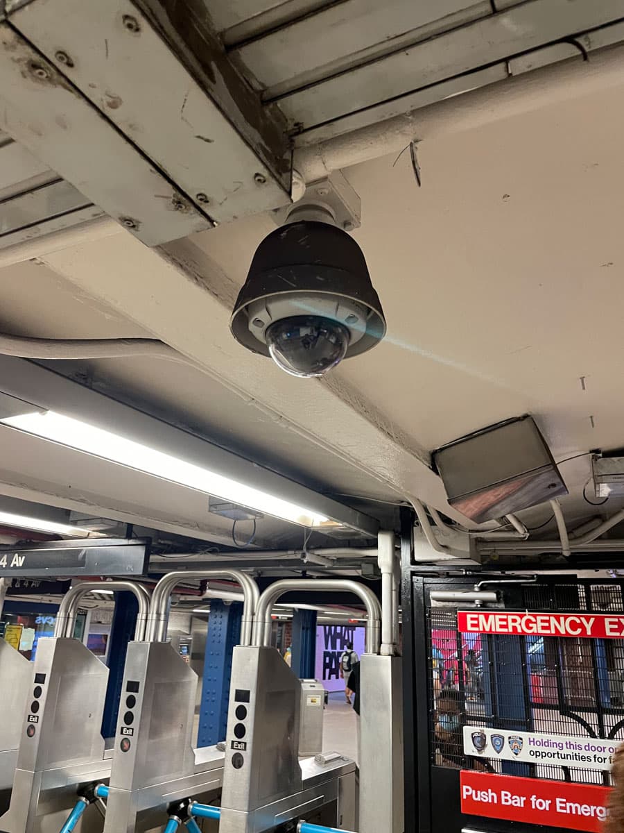 Cameras all over the subway