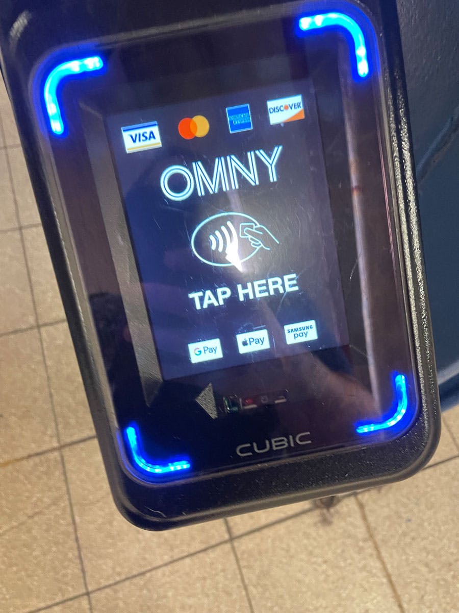 RFID activated using my phone entering the subway